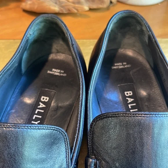 Bally Arcon Slip-On Black Lambskin Leather Loafers